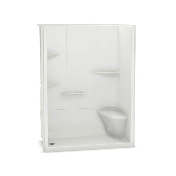 Shower Allia Rectangular White 60 x 34 Inch Acrylic Left