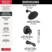 T17T489-BL Bathroom/Bathroom Tub & Shower Faucets/Tub & Shower Faucet Trim