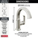 588SH-SS-PR-DST Bathroom/Bathroom Sink Faucets/Single Hole Sink Faucets
