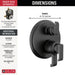 T27989-BL Bathroom/Bathroom Tub & Shower Faucets/Tub & Shower Faucet Trim