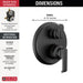 T24889-BL Bathroom/Bathroom Tub & Shower Faucets/Tub & Shower Faucet Trim