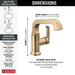 589SH-CZ-PR-DST Bathroom/Bathroom Sink Faucets/Single Hole Sink Faucets