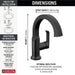 588SH-BL-DST Bathroom/Bathroom Sink Faucets/Single Hole Sink Faucets