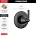 T11835-BL Bathroom/Bathroom Tub & Shower Faucets/Tub & Shower Diverters & Volume Controls