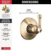 T11884-CZ-PR Bathroom/Bathroom Tub & Shower Faucets/Tub & Shower Diverters & Volume Controls