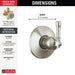 T11884-SS-PR Bathroom/Bathroom Tub & Shower Faucets/Tub & Shower Diverters & Volume Controls