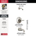T14484-SS-PR-LHD Bathroom/Bathroom Tub & Shower Faucets/Tub & Shower Faucet Trim