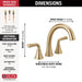 T2733-CZ Bathroom/Bathroom Tub & Shower Faucets/Roman Tub Faucets