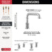 T2784-PR-LHP Bathroom/Bathroom Tub & Shower Faucets/Roman Tub Faucets