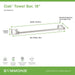 563TB18STN Bathroom/Bathroom Accessories/Towel Bars