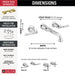 T3584LF-PR-LHP-WL Bathroom/Bathroom Sink Faucets/Wall Mounted Sink Faucets
