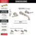 T3584LF-SS-PR-LHP-WL Bathroom/Bathroom Sink Faucets/Wall Mounted Sink Faucets