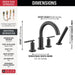 T4742-BL Bathroom/Bathroom Tub & Shower Faucets/Roman Tub Faucets