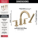T4742-CZ Bathroom/Bathroom Tub & Shower Faucets/Roman Tub Faucets