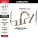 T4742-SS Bathroom/Bathroom Tub & Shower Faucets/Roman Tub Faucets