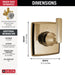 T11864-CZ Bathroom/Bathroom Tub & Shower Faucets/Tub & Shower Diverters & Volume Controls