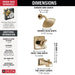 T17464-CZ Bathroom/Bathroom Tub & Shower Faucets/Tub & Shower Faucet Trim