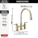2390L-PN-DST Kitchen/Kitchen Faucets/Bridge Kitchen Faucets