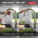 9159TL-PN-DST Kitchen/Kitchen Faucets/Pull Down Spray Faucets