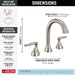 3545-SS-PR-DST Bathroom/Bathroom Sink Faucets/Widespread Sink Faucets