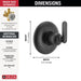 T11845-BL Bathroom/Bathroom Tub & Shower Faucets/Tub & Shower Diverters & Volume Controls