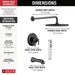 T17445-BL Bathroom/Bathroom Tub & Shower Faucets/Tub & Shower Faucet Trim