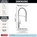 9685-PR-DST Kitchen/Kitchen Faucets/Pull Down Spray Faucets