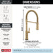 9685TL-CZ-PR-DST Kitchen/Kitchen Faucets/Pull Down Spray Faucets
