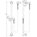 HSK40SHWB Bathroom/Bathroom Tub & Shower Faucets/Handshower Slide Bars & Accessories