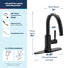 6605BL Kitchen/Kitchen Faucets/Pull Down Spray Faucets