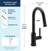 7606BL Kitchen/Kitchen Faucets/Pull Down Spray Faucets