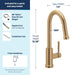 7606BZG Kitchen/Kitchen Faucets/Pull Down Spray Faucets