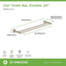 353DTB-24-STN Bathroom/Bathroom Accessories/Towel Bars
