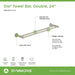 353DTB-24-STN Bathroom/Bathroom Accessories/Towel Bars