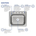 DSE125224 Kitchen/Kitchen Sinks/Drop in Kitchen Sinks