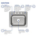 DSE125223 Kitchen/Kitchen Sinks/Drop in Kitchen Sinks