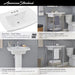 0445.008.020 Bathroom/Bathroom Sinks/Pedestal Sink Top Only