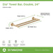 353DTB-24-BBZ Bathroom/Bathroom Accessories/Towel Bars