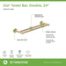 353DTB-24-BBZ Bathroom/Bathroom Accessories/Towel Bars