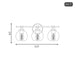 8-4050-3-BK Lighting/Wall Lights/Vanity & Bath Lights