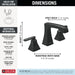 3564-BLMPU-DST Bathroom/Bathroom Sink Faucets/Widespread Sink Faucets