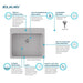 ELGAD2522PDGS0 Kitchen/Kitchen Sinks/Drop in Kitchen Sinks