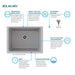 ELGU251912PDGS0 Laundry Utility & Service/Laundry Utility & Service Sinks/Drop in Utility Sinks