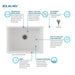 ELGU251912PDWH0 Laundry Utility & Service/Laundry Utility & Service Sinks/Drop in Utility Sinks