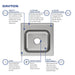 DPC12020100 Kitchen/Kitchen Sinks/Drop in Kitchen Sinks