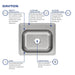 DSE125220 Kitchen/Kitchen Sinks/Drop in Kitchen Sinks