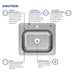 DSE125221 Kitchen/Kitchen Sinks/Drop in Kitchen Sinks