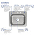 DSE12522MR2 Kitchen/Kitchen Sinks/Drop in Kitchen Sinks