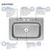 DSE133222 Kitchen/Kitchen Sinks/Drop in Kitchen Sinks
