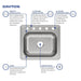 DSE125225 Kitchen/Kitchen Sinks/Drop in Kitchen Sinks
